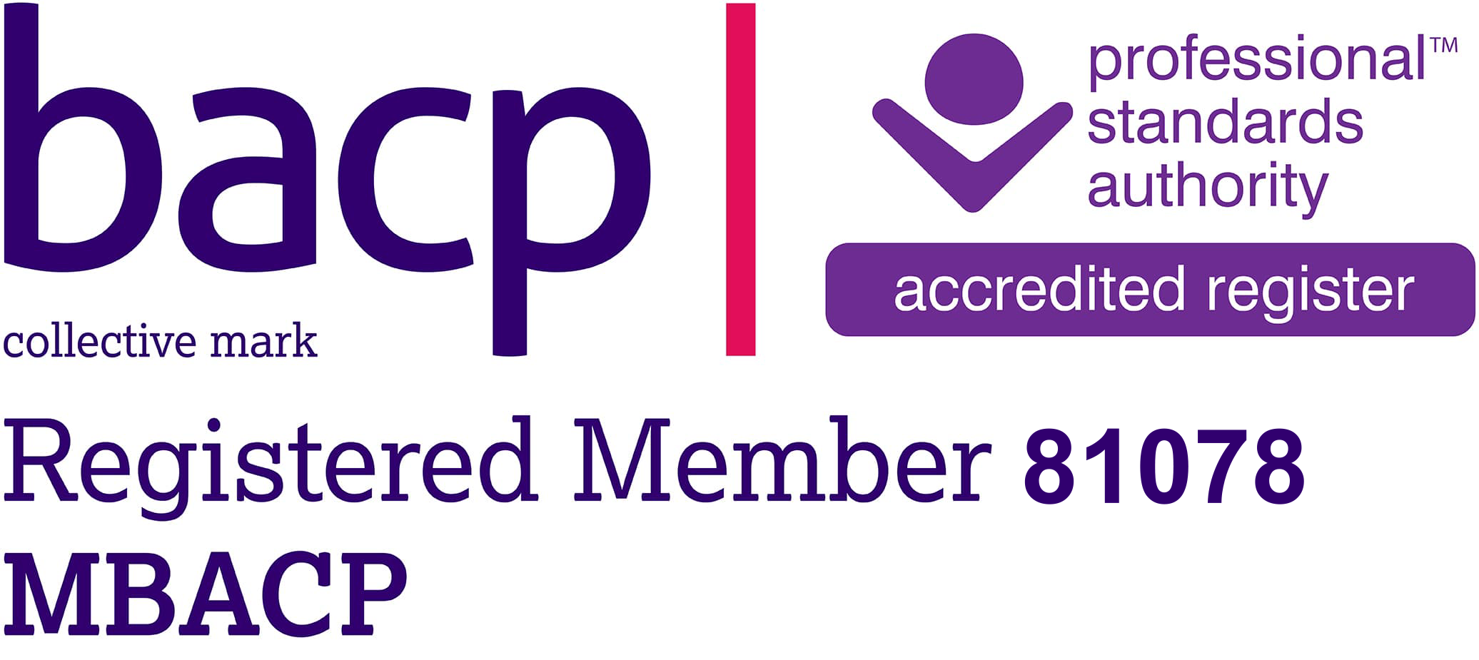 Caroline's 2022 BACP member registration logo
